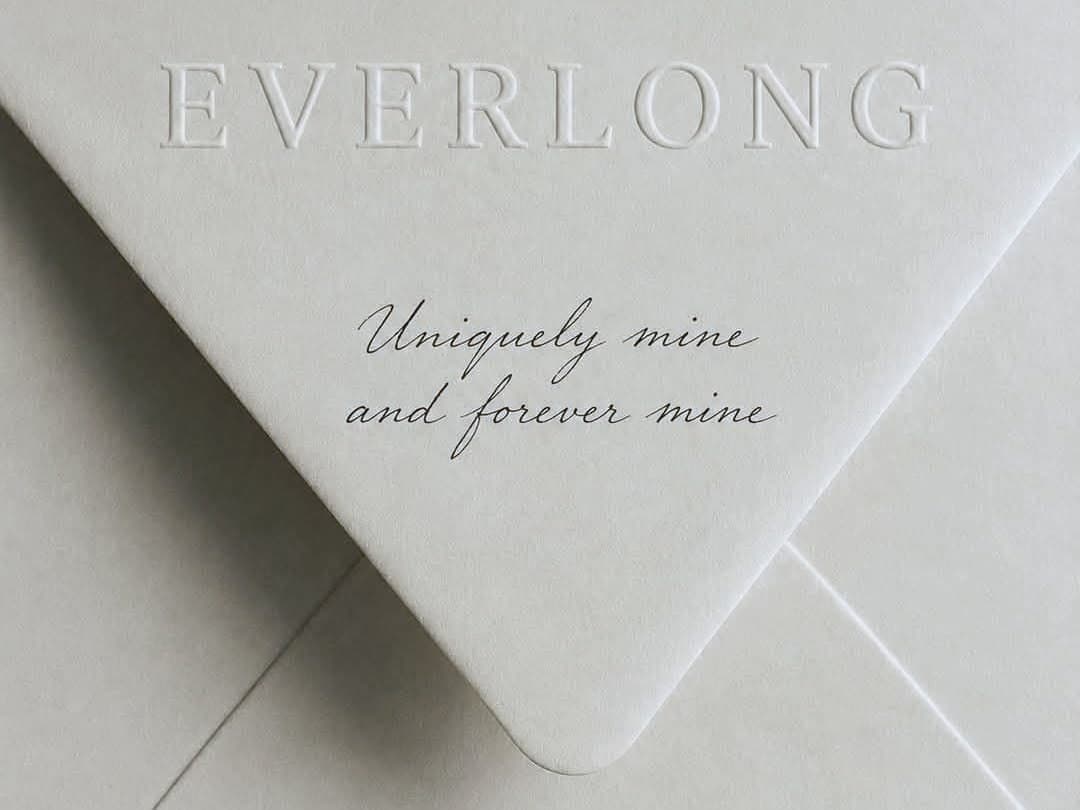 An embossed Everlong Gem envelope