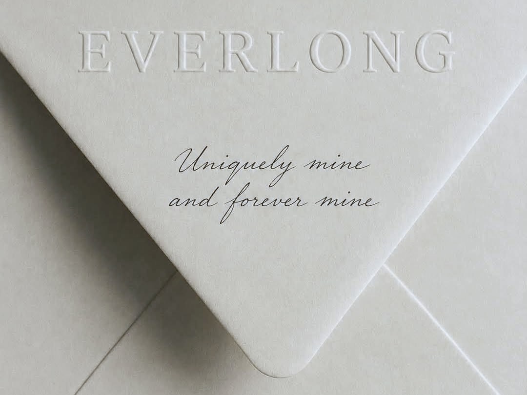 An embossed Everlong Gem envelope